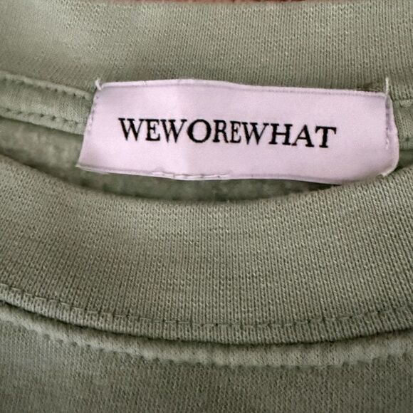 WeWoreWhat Oversized Mid weight Sweatshirt washed out Green M - Picture 5 of 8